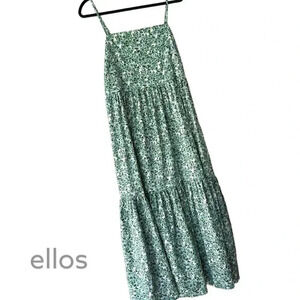 ELLOS | NWOT | SLEEVELESS TIERED RUFFLE  FLORAL MAXI DRESS | PLUS SIZE MEDIUM